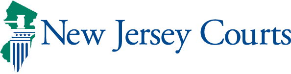 Logo of New Jersey Courts with a green outline of New Jersey and a blue and white column next to the text "New Jersey Courts," representing reliable guidance for processes like the Year-End Divorce Checklist. From Lawrence Law Firm New Jersey Family Lawyer.
