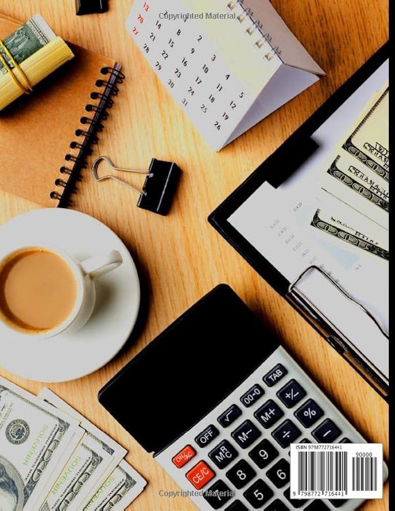 A calculator, clipboard with cash labeled "Year-End Divorce Checklist," notebook, coffee cup, calendar, binder clip, and scattered dollar bills on a wooden desk—perfect for year-end planning during your divorce. From Lawrence Law Firm New Jersey Family Lawyer.